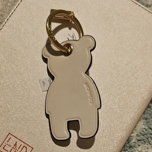 Coach White Bear Keychain